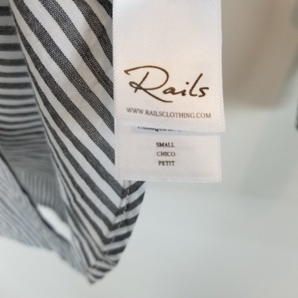 RAILS Taylor Florence Stripe Studded Pearls Shirt Sz Small - Picture 11 of 15